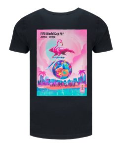 FIFA World Cup 2026? Miami Poster Black T-Shirt - Unisex
