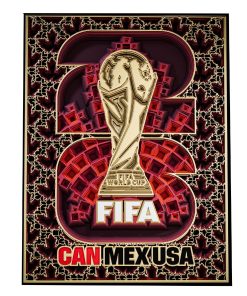 FIFA World Cup 2026? Canada Host Country Emblem 3D Wood Art Frame